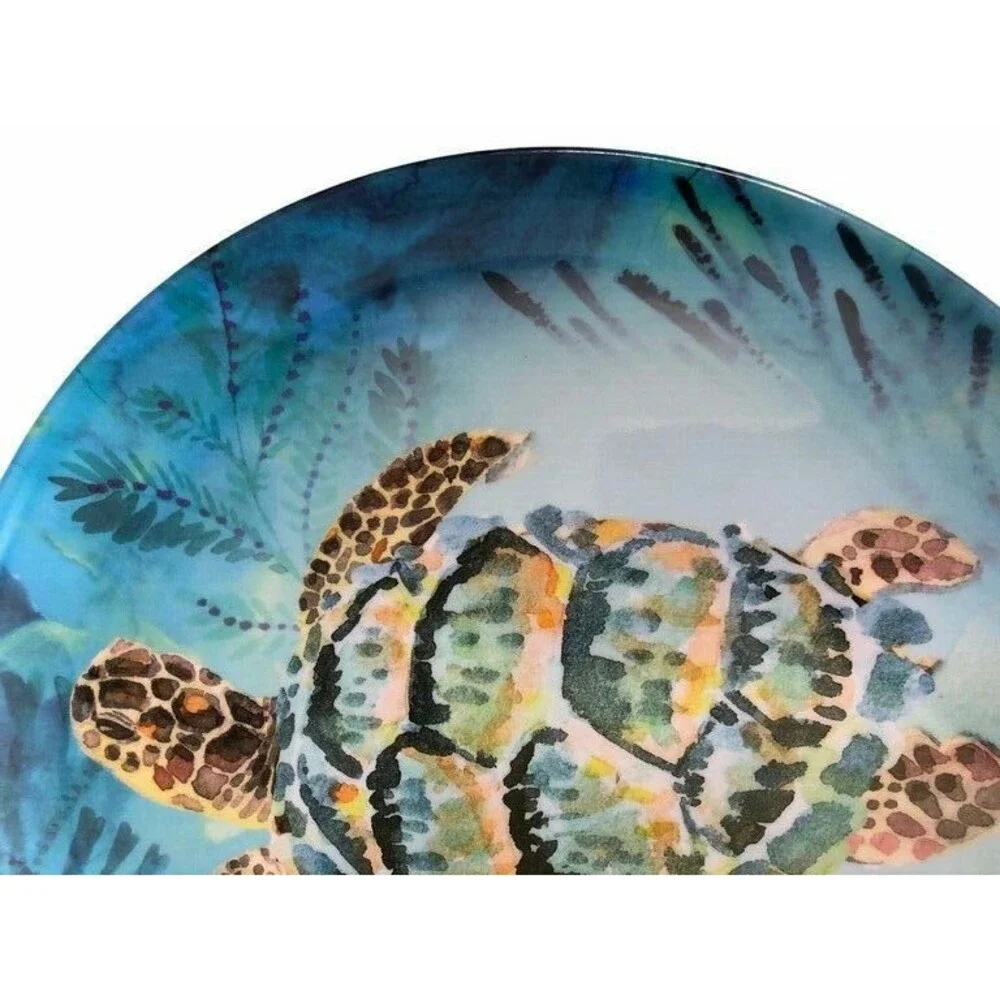 Sea Turtle Melamine Dinner Plates Dishes 11